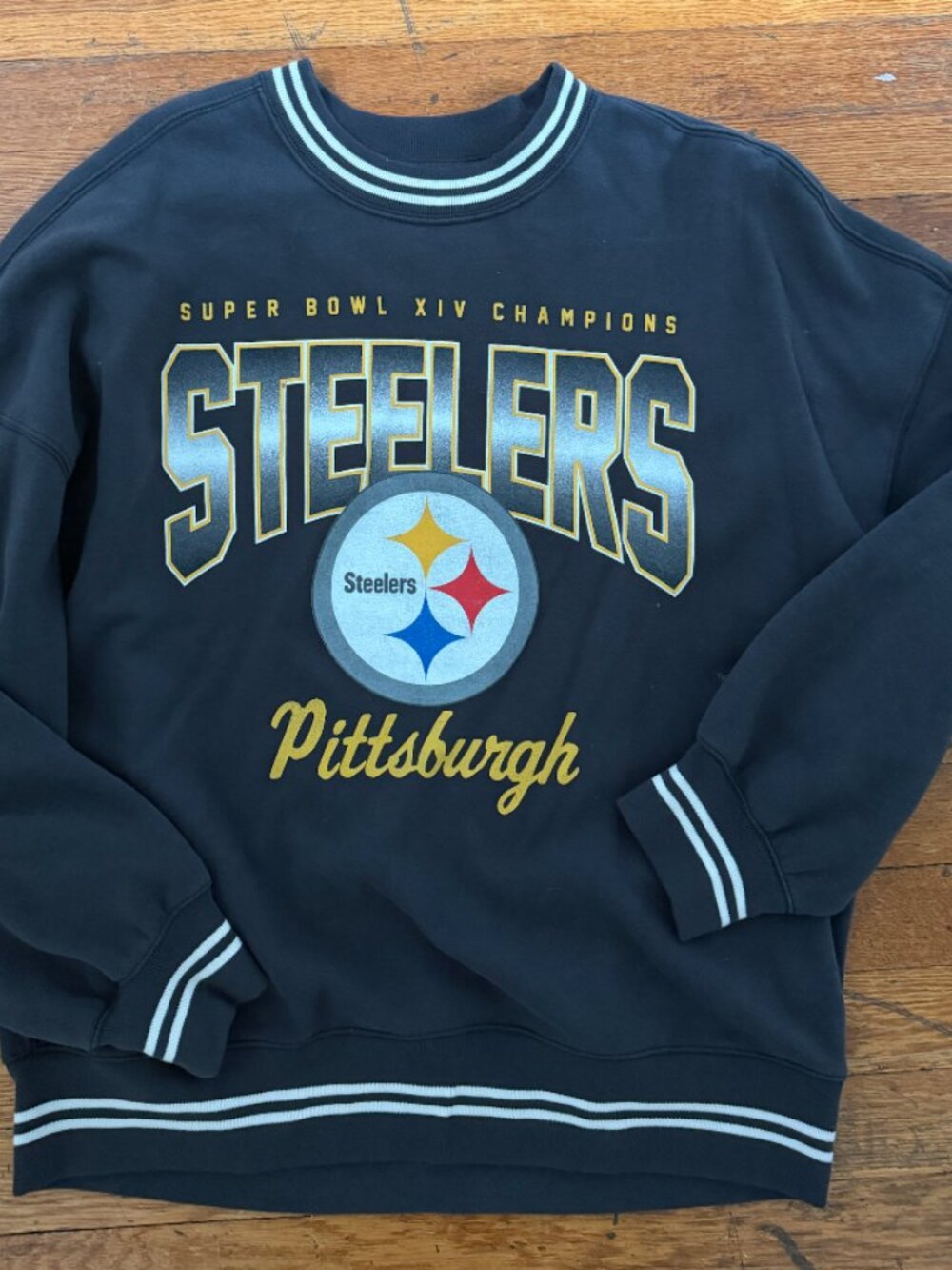 Abercrombie & Fitch Pittsburgh Steelers Super Bowl XIV Crewneck XS